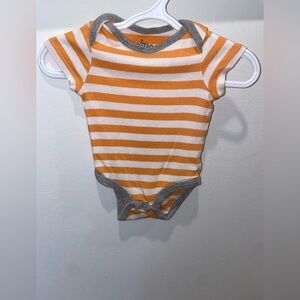5/$15 Circo Orange and White Stripped Baby Onesie